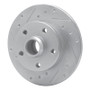 R1 92-98 Volkswagen Passat (USA/Canada) Rear Left Drilled & Slotted Silver Brake Rotor