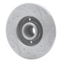 R1 92-98 Volkswagen Passat (USA/Canada) Rear Left Drilled & Slotted Silver Brake Rotor