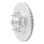 R1 97-04 Ford F-150 RWD Front Right Drilled & Slotted Silver Brake Rotor