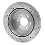 R1 03-03 Dodge Durango Rear Left Drilled & Slotted Silver Brake Rotor