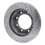 R1 76-79 Ford F-250 4WD (Excl Super Duty) Front Left Drilled & Slotted Silver Brake Rotor