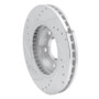 R1 11-16 Buick LaCrosse Front Right Drilled & Slotted Silver Brake Rotor