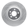 R1 10-14 BMW X5 Rear Right Drilled & Slotted Silver Brake Rotor