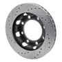 R1 75-93 Dodge W200 Front Right Drilled & Slotted Silver Brake Rotor