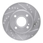 R1 11-19 Ford Fiesta (USA/Canada) Front Right Drilled & Slotted Silver Brake Rotor