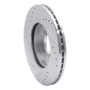 R1 11-19 Ford Fiesta (USA/Canada) Front Right Drilled & Slotted Silver Brake Rotor