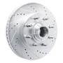 R1 08-25 Ford E-350 Super Duty Front Right Drilled & Slotted Silver Brake Rotor