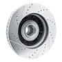 R1 08-25 Ford E-350 Super Duty Front Right Drilled & Slotted Silver Brake Rotor