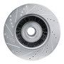 R1 08-25 Ford E-350 Super Duty Front Right Drilled & Slotted Silver Brake Rotor