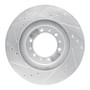 R1 94-00 Mitsubishi Montero Front Right Drilled & Slotted Silver Brake Rotor