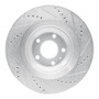 R1 05-11 Audi A6 Quattro Rear Left Drilled & Slotted Silver Brake Rotor