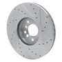 R1 00-06 BMW X5 Front Left Drilled & Slotted Silver Brake Rotor