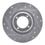 R1 75-80 Triumph TR7 Front Left Drilled & Slotted Silver Brake Rotor