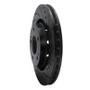 R1 05-22 Mitsubishi Outlander PHEV Front Right Drilled & Slotted Black Brake Rotor