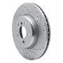 R1 11-19 BMW 640I Gran Coupe Front Right Drilled & Slotted Silver Brake Rotor