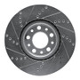 R1 13-23 Chrysler 200 Front Right Drilled & Slotted Silver Brake Rotor