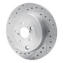 R1 17-25 Subaru BRZ Rear Left Drilled & Slotted Silver Brake Rotor