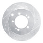 R1 92-96 Mitsubishi DIAMANTE Rear Right Drilled & Slotted Silver Brake Rotor