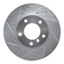 R1 06-13 BMW 128I Front Left Drilled & Slotted Silver Brake Rotor