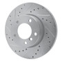 R1 06-13 BMW 128I Front Left Drilled & Slotted Silver Brake Rotor