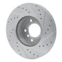 R1 06-13 BMW 128I Front Left Drilled & Slotted Silver Brake Rotor