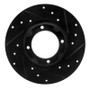R1 80-82 Toyota Tercel Front Right Drilled & Slotted Black Brake Rotor