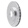 R1 83-88 Chrysler E CLASS Front Left Drilled & Slotted Silver Brake Rotor