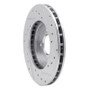 R1 83-88 Chrysler E CLASS Front Left Drilled & Slotted Silver Brake Rotor