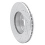 R1 04-10 BMW 650I Coupe Front Right Drilled & Slotted Silver Brake Rotor