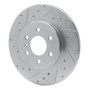 R1 06-09 Buick TERRAZA Rear Left Drilled & Slotted Silver Brake Rotor