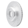 R1 04-10 BMW 650I Convertible Front Left Drilled & Slotted Silver Brake Rotor