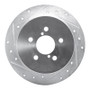R1 05-09 Subaru Outback Rear Left Drilled & Slotted Silver Brake Rotor