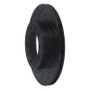 R1 83-89 Chrysler Conquest Rear Left Drilled & Slotted Black Brake Rotor