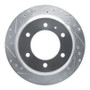 R1 92-04 Acura SLX Rear Left Drilled & Slotted Silver Brake Rotor