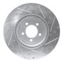 R1 06-10 Jaguar XF Front Left Drilled & Slotted Silver Brake Rotor
