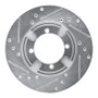 R1 91-92 Mitsubishi Mirage Front Left Drilled & Slotted Silver Brake Rotor