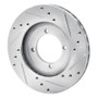R1 91-92 Mitsubishi Mirage Front Left Drilled & Slotted Silver Brake Rotor