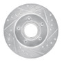R1 93-94 Ford Explorer Front Right Drilled & Slotted Silver Brake Rotor