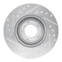 R1 93-94 Ford Explorer Front Right Drilled & Slotted Silver Brake Rotor