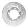 R1 91-92 Dodge COLT Front Right Drilled & Slotted Silver Brake Rotor