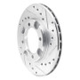 R1 91-92 Dodge COLT Front Right Drilled & Slotted Silver Brake Rotor