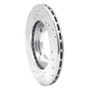 R1 91-92 Dodge COLT Front Right Drilled & Slotted Silver Brake Rotor