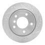R1 96-05 BMW 323CI Rear Right Drilled & Slotted Silver Brake Rotor