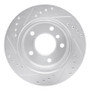 R1 96-05 BMW 323CI Rear Right Drilled & Slotted Silver Brake Rotor
