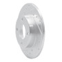 R1 84-95 Audi 4000 Quattro Rear Left Drilled & Slotted Silver Brake Rotor