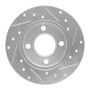 R1 84-95 Audi 4000 Quattro Rear Left Drilled & Slotted Silver Brake Rotor