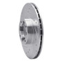 R1 85-94 Subaru RX Front Left Drilled & Slotted Silver Brake Rotor