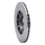 R1 85-94 Subaru RX Front Left Drilled & Slotted Silver Brake Rotor