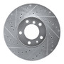 R1 91-01 BMW 850CI Front Left Drilled & Slotted Silver Brake Rotor