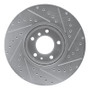 R1 91-01 BMW 850CI Front Left Drilled & Slotted Silver Brake Rotor
